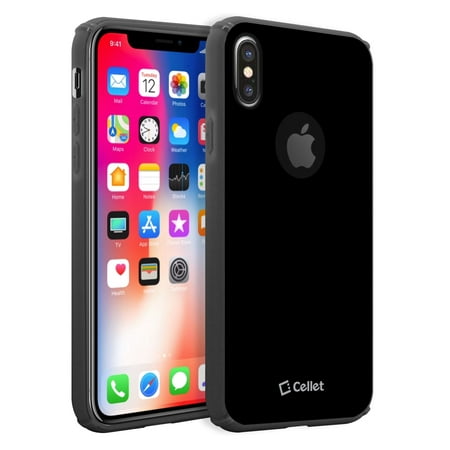 iPhone X Case, Slim Hard Case for Apple iPhone X - by Cellet - Black