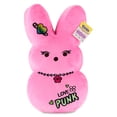 Peeps Pink Emo Bunny, Soft Plush Easter Toy with Love Punk Theme, 16 ...