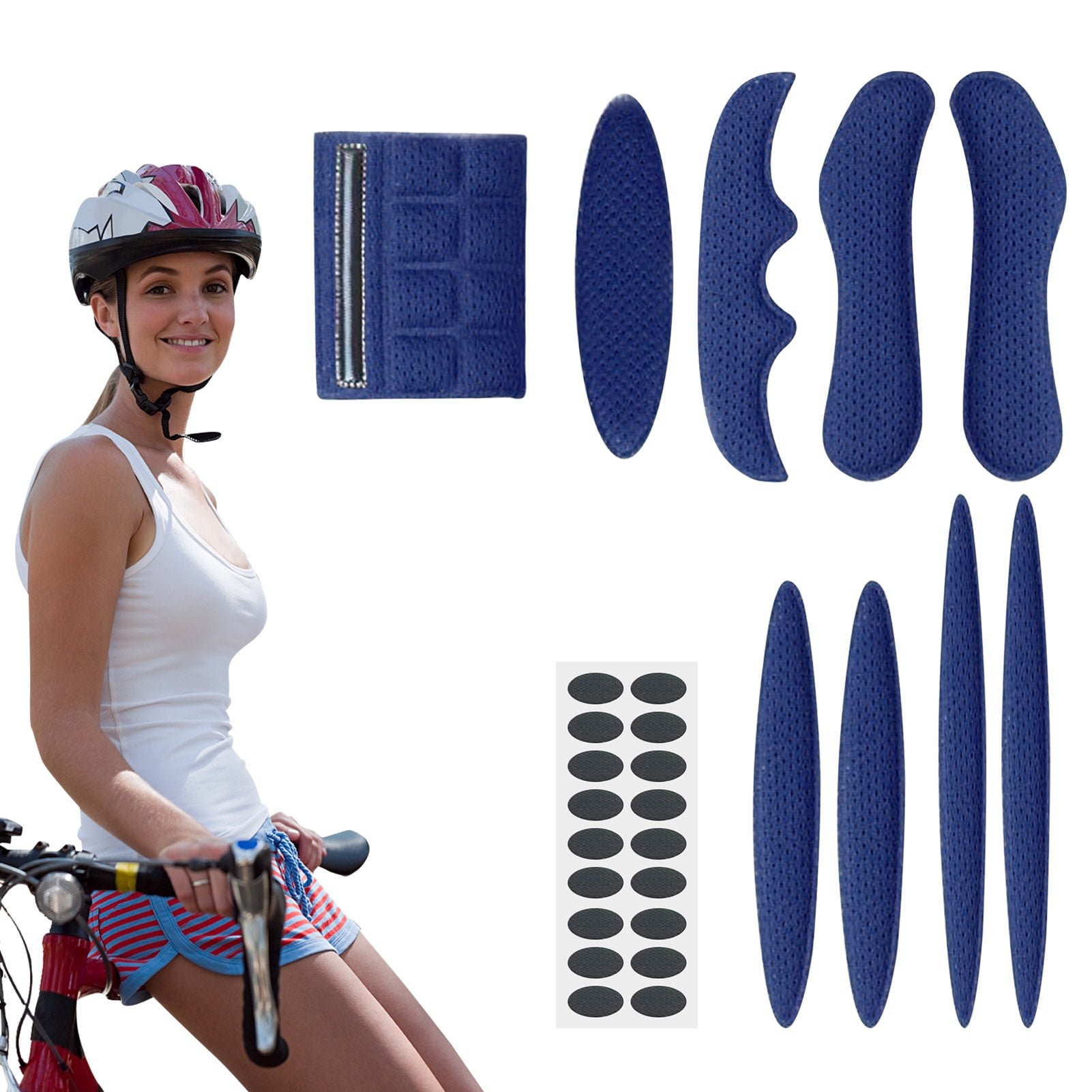 Details about   1set Bicycle Helmet Inner Pad Spongex With Insect Nets Universal Cycling Helmet 