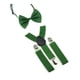 thumbnail image 3 of Los tirantes de los niños con la corbata de la pajarita son los jeans de cosplay de la forma de la elástica para niños verde, 3 of 8