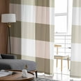 thumbnail image 4 of Brown Plaid Sheer Curtains 72 Inches Long 2 Panels Set, Window Sheer Curtains for Living Room/Bedroom, Spring Summer Farmhouse Buffalo Checkered Light Filtering Rod Pocket Curtain 52'' x 72'' x 2, 4 of 7