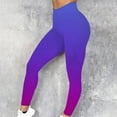 thumbnail image 2 of SincereX Gym Leggings for Women Womens Legging Clearance Gradient Bottoms Women's Fashion Gradient Elastic Skinny Pants Fitness Running Tight Yoga Pants Leggings Multicolor L, 2 of 5