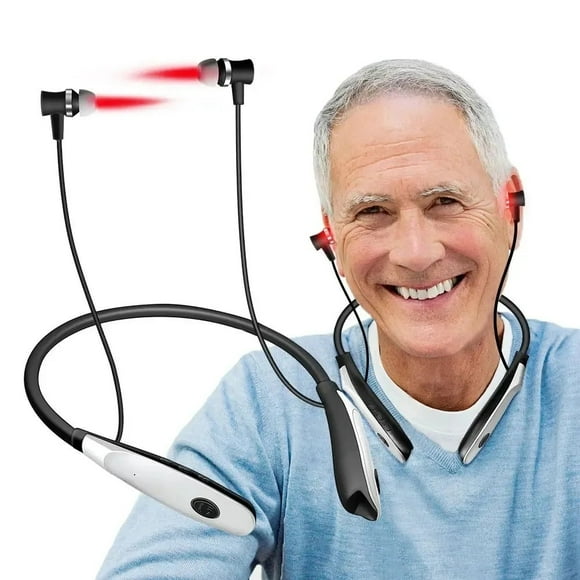 iKeener LLLT pour Acouphènes des Oreilles 650nm Lumière Rouge T-Thérapie Tour de Cou Otite Médiane Rhinite Sinusite Physiothérapie