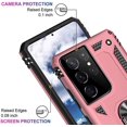 thumbnail image 2 of Entronix for Samsung Galaxy S21 Ultra Heavy Duty Case with Rotating Ring Military Grade Protection with Shockproof Kickstand for S21 Ultra 5G 6.8 inch (Pink), 2 of 7