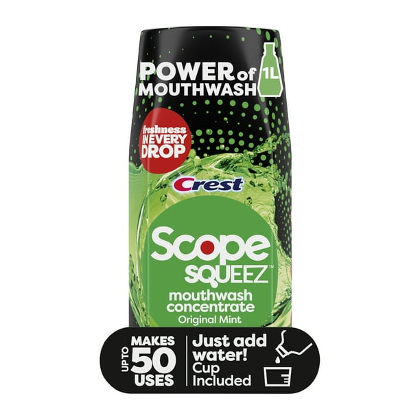 Scope Squeez Mouthwash Concentrate, Original Mint, 50mL Bottle
