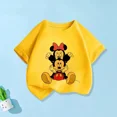 thumbnail image 3 of Camiseta de algodón de Disney de verano con dibujos animados para bebés, niños y niñas, ropa de manga corta de Mickey Mouse, camiseta con estampado de Minnie Kawaii para niños pequeños, 3 of 5