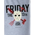 thumbnail image 3 of Friday the 13th Womens' Jason Mask Horror Character Sleep Pajama Pants, 3 of 5
