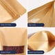 thumbnail image 4 of 18X26CM 100 Uds. Bolsa de papel Kraft autosellante de 10x15cm con ventana bolsas de pie Kraft resellables bolsas de almacenamiento de alimentos con cierre de cremallera Kraft, 4 of 5