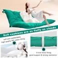 thumbnail image 2 of Porch Swing Cushions 40in , Waterproof Outdoor Replacement Glider Cushions, 2-3 Seater Patio Bench Cushions with Backrest for Garden,Backyard, 2 of 7