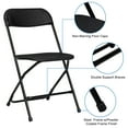 thumbnail image 6 of 6 Pack Black Plastic Folding Chair, Indoor Outdoor Portable Stackable Commercial Seat Capacity for Events Office Wedding Party Picnic Kitchen Dining (6 Pack, Black), 6 of 8