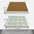 thumbnail image 7 of Absorbent Stone Tumbled Tile Coasters, Coastal Pattern, Set of 4, 7 of 7