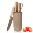 thumbnail image 1 of Juego de cuchillos Wiztoynia, bloque de acero inoxidable para café, 6 piezas, 1 of 7