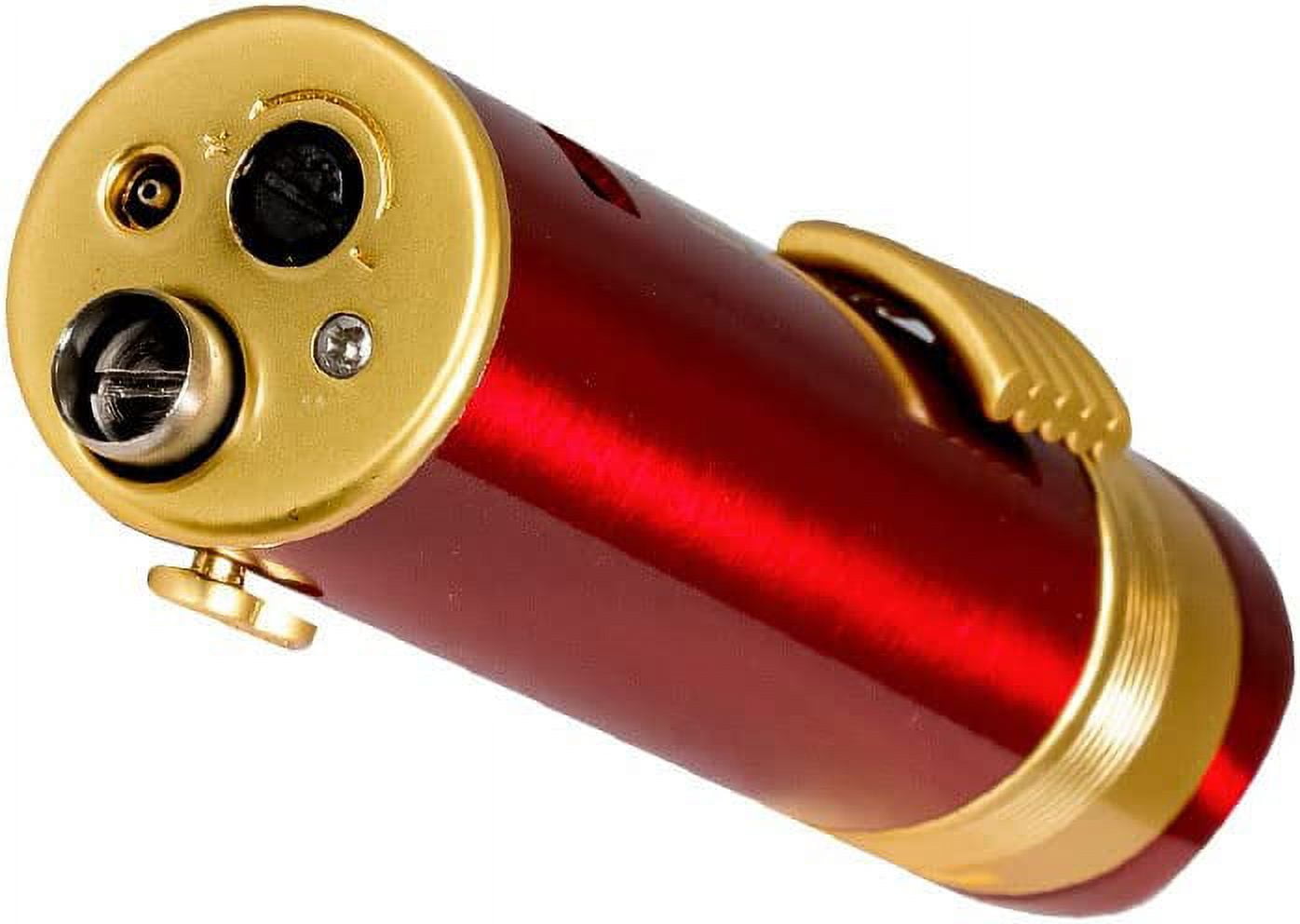 Alec Bradley Fireworx Pocket Lighter, Red, Triple Torch, Punch Cutter, Cigar Rest