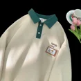 thumbnail image 2 of Camiseta polo para hombre, camiseta holgada, ropa gráfica para hombre, sudaderas japonesas, diseñador, normal, manga larga, estética, marca alta, 2 of 5