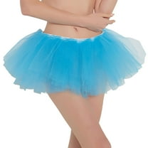 SWSMCLT Women's Mini Tutu Skirt Summer Layered Short Party Ballet Pancake Dance Sexy Clown Bubble Tulle Skirt Blue Small-X-Large