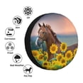 thumbnail image 4 of Kdxio Spare Tire Cover for RV Trailer, Waterproof Wheel Cover,Camper Spare Tire Cover Fit for Rv SUV Truck Travel Trailer 15 inch-Horse Sunflowers, 4 of 8