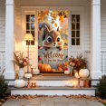thumbnail image 5 of Tyidzon 1Pc Thanksgiving Banner, 35 x 71 inch Maple Leaves and Pumpkin Fall Door Cover for Farmhouse Harvest Thanksgiving Decorations, 5 of 6