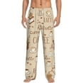 thumbnail image 2 of Picia Coffee Time Mens Soft Woven Cotton Elastic Waistband Sleep Pajama Pant Lounge Sleep Pant With Pockets And Drawstring-Large, 2 of 9