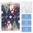 thumbnail image 5 of Navy Blue Christmas Kitchen Towels Set of 4, Water Absorbent Dish Towel, Snowman Xmas Tree Coastal Snowflake Starfish Decorative Hand Towels - Quick Drying Cloth for Cooking Baking, 18x28 Inch, 5 of 8