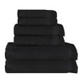 thumbnail image 3 of Superior Rolla Cotton Geometric Soft 6 Piece Towel Set, Black, 3 of 14