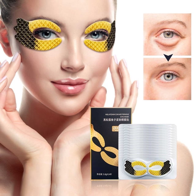 WIFKLSIIPG Caviar Black Eye Mask, Anti- Eye Mask, Moisturizing Eye Mask, Reducing Dark Circles Eye Pads 1ml