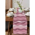 thumbnail image 3 of Table Runner Dresser Scarf 16 x 72 Inch Abstract Pink Gradient Waves Beach Lines Table Runners Non-Slip Heat Kitchen Dining Table Decor for Indoor Outdoor Home Party Decoration, 3 of 7
