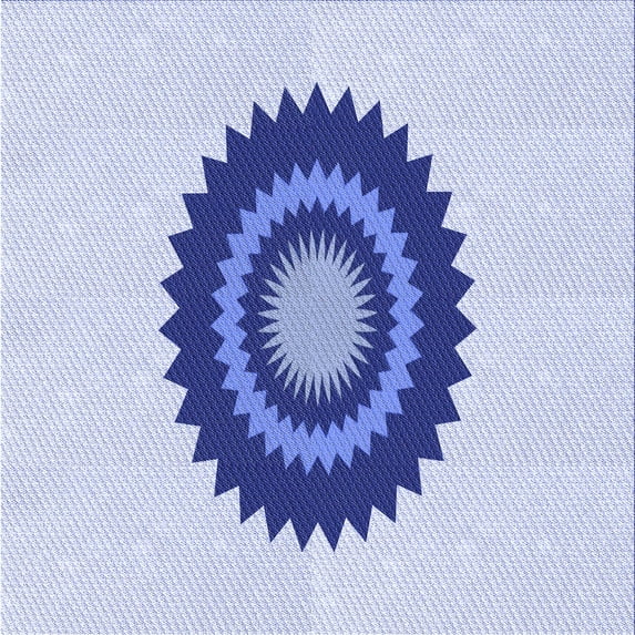 Ahgly Company Indoor Square Patterned Lavender Blue Area Rugs, 8' Square