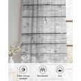 thumbnail image 6 of White Dandelion Sheer Curtains 39 Inch Length 2 Panels Set for Living Room/Bedroom, Spring Flowers Plants Vintage Gray Wood Kitchen Curtains Grommet Semi-Sheer Curtains Window Treatments 27.5"x39"x2, 6 of 7