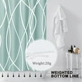 thumbnail image 3 of Light Green Shower Curtain for Bathroom with Hooks Shower Curtain Set,White Stripe Bath Curtains Decorative Shower Curtains Water Repellent Washable, 72x72, 3 of 6