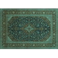thumbnail image 1 of Ahgly Company Machine Washable Indoor Rectangle Persian Turquoise Blue Traditional Area Rugs, 5' x 7', 1 of 4