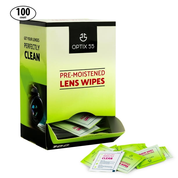 Eyeglass Cleaner Lens Wipes 100 PreMoistened Cloths for Cleaning