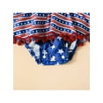 thumbnail image 6 of Baby Girl 4th of July Ruffled Romper American Flag Bodysuit Jumpsuit with Headband Independecen Day Outfit Set, 6 of 7