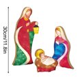thumbnail image 3 of Qocolhg Lighted Nativity Scene Outdoor Decorations 11.8 inch, Christmas Manger Scene Outdoor Nativity Scenes for Yard Garden, Christmas Party Decorations with Led Lights, 3 of 7