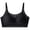 Black(Bra), variant on Womens Scalloped Seamless Bra Wirefree Invisible Bralette, Soft Cooling V-Neck Comfort Bra