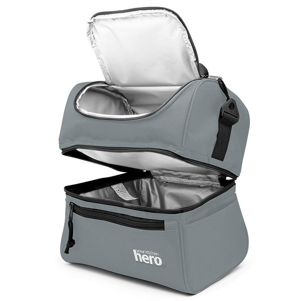 Insulated Lunch Bag 2 Sections For Hot & Cold Item Best For Office