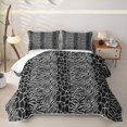 thumbnail image 2 of Erosebridal Safari Animals Lines Quilt King,Gray Zebra Print King Coverlet Set For Girls,3pcs, 2 of 7