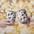 thumbnail image 2 of 12oz Stemless Wine Tumblers White Cow Black Shape Pattern Vacuum Insulated Stainless Steel Travel Tumbler Cups Mug with Lid and Straw for Champaign,Cocktail,Beer with Cleaning Brush, 2 of 5