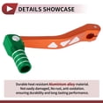 thumbnail image 4 of Folding Motorcycle Gear Shifter Lever for Yamaha TTR 50cc Aluminum Alloy Pedal Shift Lever Arm Orange Lever Green Head with Silver Tone Ring, 4 of 6