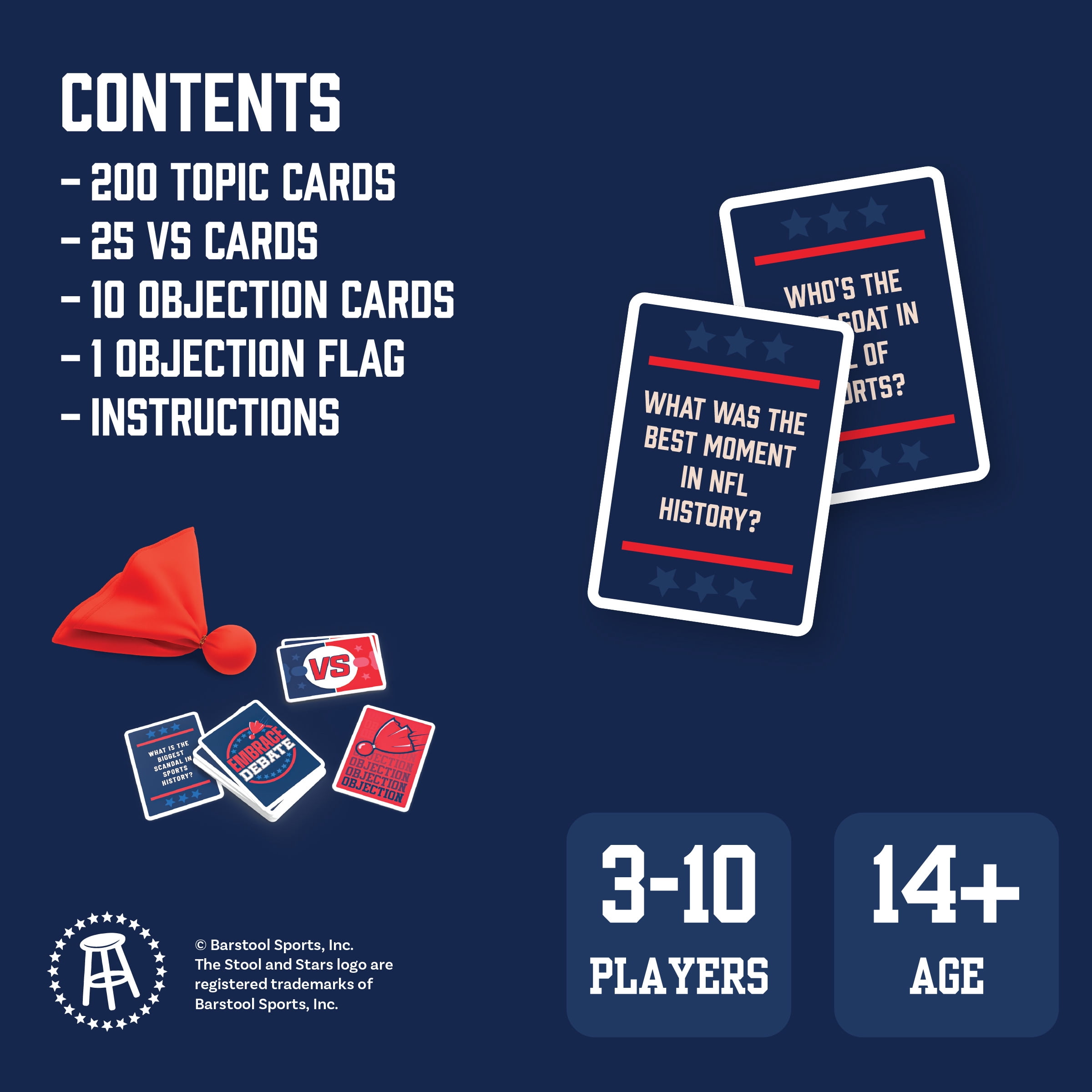 Buffalo Games - Embrace Debate - Official Barstool Sports Party Game | Ultimate Showdown of Opinions and Hot Takes | Hilarious Fast-Paced Group Debates | Adults 14+, 2+ Players