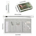 thumbnail image 3 of JIALIOU Nylon Trifold Card Wallet with ID Window Zipper Pocket for Men Women Teen Baby Tiger Sits on Leaf, 3 of 7