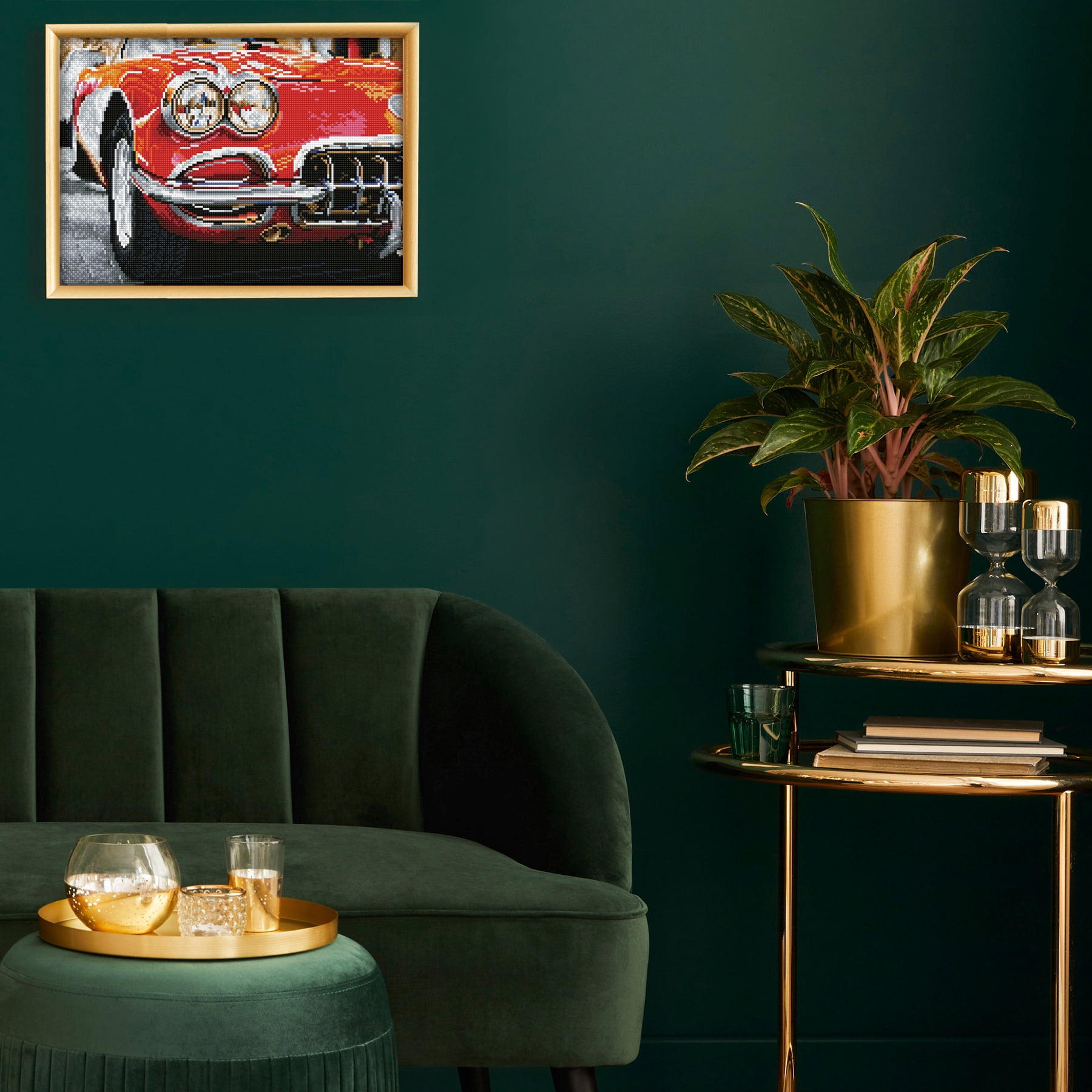 Diamond Dotz Red Sports Car  Diamond Painting Kits for Adults - Diamond Art Kits a Relaxing Creative Craft Kit with Dotz Gems  16.9"x12.2"