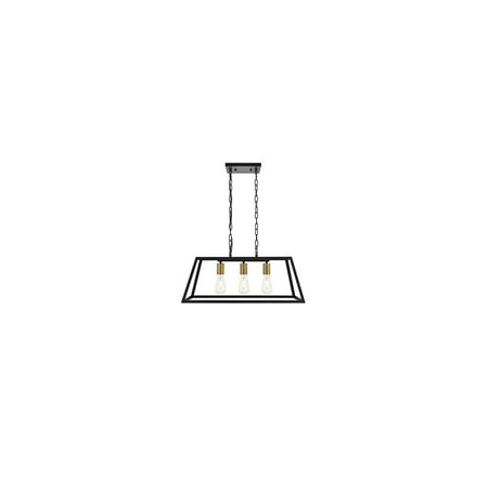 

Resolute 3 light brass and black Pendant
