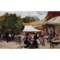 thumbnail image 2 of Hugo Birger 18x13 Black Ornate Wood Framed Double Matted Museum Art Print Titled - Outside a Restaurant in the Bois De Boulogne, 2 of 5