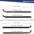 thumbnail image 3 of Window Molding Sweep Felt Trim Seal for 1987-1997 Ford F150 F250 F350 Bronco,Front Inner & Outer Door Weatherstrip Window Seal Belt, 3 of 5