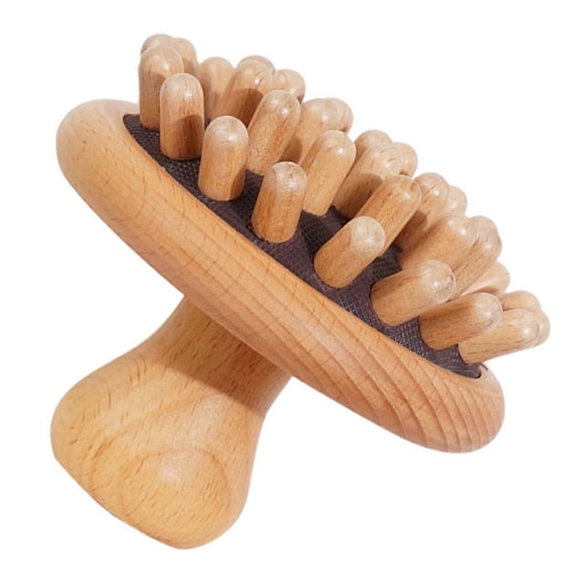 Cepillo de madera para masaje capilar con cerdas AirCushioned para el cuidado del cabello y perfecto para viajes.