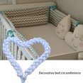thumbnail image 3 of Trenza anudada cama de bebé parachoques almohada cojín protector decoración de la habitación (azul 1 m) Likrtyny Para estrenar, 3 of 6
