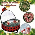 thumbnail image 2 of QJUHUNG Christmas Ornament Storage Box Heavy Duty Xmas Wreath Container with Sleek Zipper Artificial Wreaths  Durable Handles  Dual Zipper & Card Slot  Holiday Xmas Tear-Resistant Storage, 2 of 4