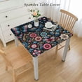 thumbnail image 2 of HAOXIT square Tablecloth ,Summer Colorful Flowers Circle Table Cloth Polyester Waterproof Stain Wrinkle Free Table Cover for Home Kitchen Dining Party Pinic Patio Outdoor Decor 44''x44'', 2 of 7