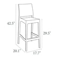 thumbnail image 6 of Luxury Commercial Living 42.5" Olive Green Solid Patio Bar Stool, 6 of 6