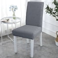 thumbnail image 2 of Sumhomie Stretch Embossed Dining Short Chair Slipcover, Blue, 2 of 3